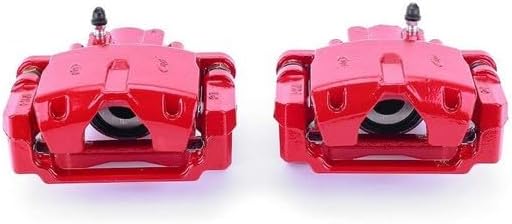 Power Stop Rear S4904 Pair of High-Temp Red Powder Coated Calipers For Cadillac SRX 2004-2009 [Model Specific]