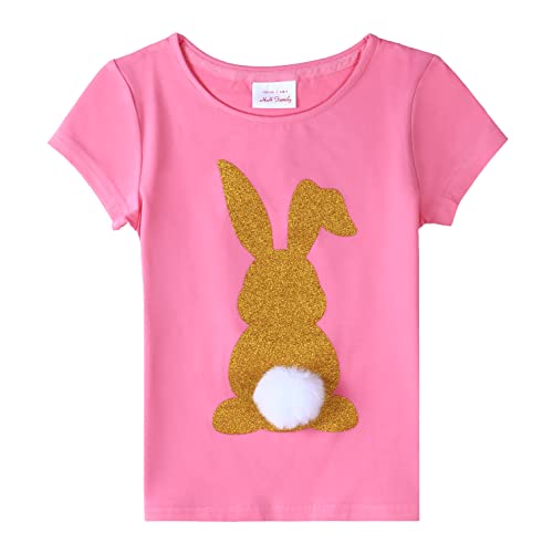 Image of Easter Shirts for Girls Kids Easter Gift Bunny T-Shirt Clothing 3-12 Years