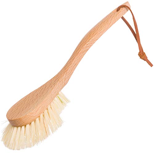 Image of Redecker Dish Brush, Tampico Fiber, Curved - Extra Large Head for Everyday Cleaning, Made in Germany