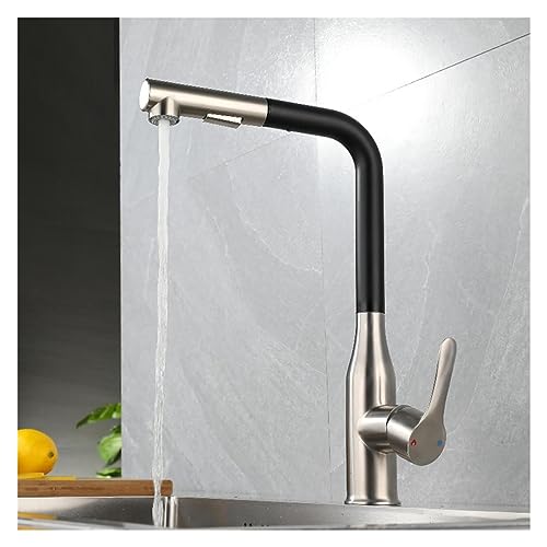 Grifo monomando de acero inoxidable gris con caño extraíble premium 2