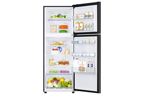 Image of Samsung 301 L, 2 Star, Convertible 5-in-1 Digital Inverter with Display Frost Free Double Door Refrigerator (RT31H4522BX /HL, Luxe Black, 2026 Model)