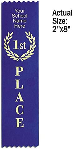 Set of 100 Personalized 1st Place Ribbons - Flat