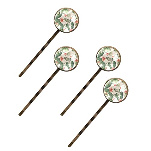 Barrettes à cheveux fille et femme pour coiffer frange lot de 4 pinces à motif feuille fleur