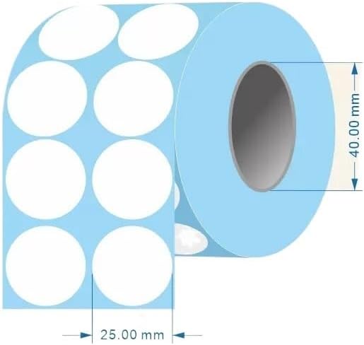 10mm 20 25 30 35 40 45 55 60 65 70 75 80 85 90 95 100mm Diameter Round Blank White Thermal Paper Label SKU Barcode(60mm 500pc 1 Rows)