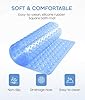 ADOV Square Shower Mat Non Slip Anti Mould, 53 x 53cm Bath Mat Blue for Inside-Shower, Anti Slip Shower Mats with Strong Suction Cups and Drain Holes, Mildew Resistant, Machine Washable #1