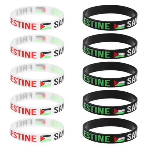 ARHZ 10 pulseras palestina de silicona para hombre y mujer, accesorios de...
