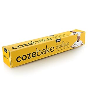 Baking Paper 20 metres, Pack of 1, 100% Oven & Microwave Safe Upto 240 degreeC, No Added Wax or Coating, 100% Food Safe, FDA Approved, Butter Paper Roll, Parchment Paper for Baking Cake (Off-White)