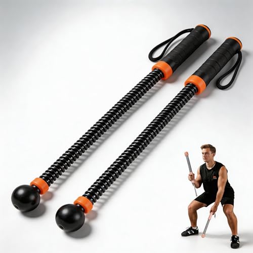Cordless Workout Rope Set for Home Gym, Portable Battle Rope Trainer with Non-Slip Handles, Wrist Straps and Storage Bag for Cardio and Strength Training
