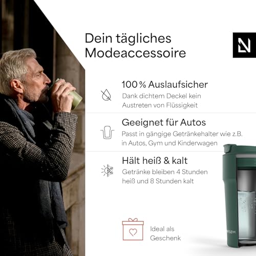 LARS NYSØM Thermobecher 500ml - Kaffeebecher to go - Coffee to go becher – Ansicht 2