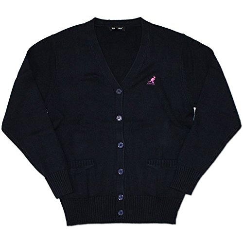 (カンゴール)KANGOL Vネックコットンニットカーディガン ネイビー M