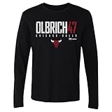 500 LEVEL Lachlan Olbrich Chicago Bulls Elite Long Sleeve Shirt (Black, Medium)