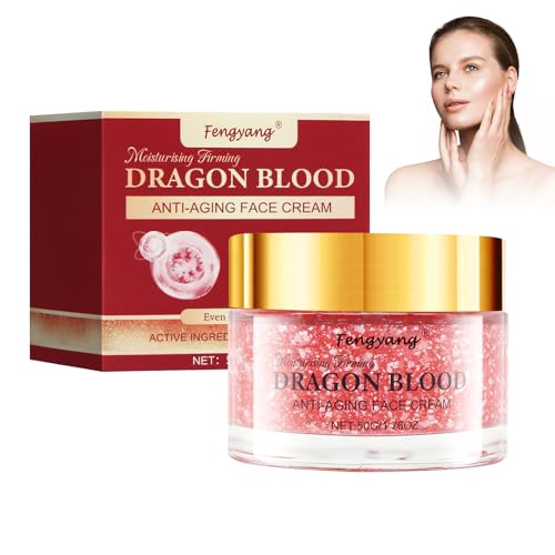 Fengyang® Dragons Blood Easy Cream, Crema de Sangre de Dragón de Retinol, Crema De Sangre De Dragón Para La Cara, Hidrata 24H, Mejorando la piel seca y áspera,Ilumina el Tono de la Piel (E, 50g)