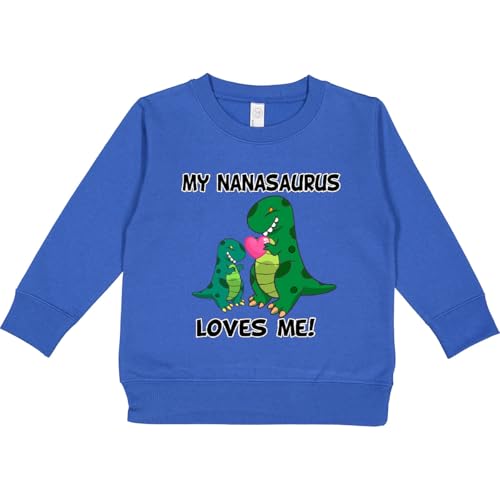 inktastic My Nanasaurus Loves Me Toddler Sweatshirt 7 Royal 28b8c