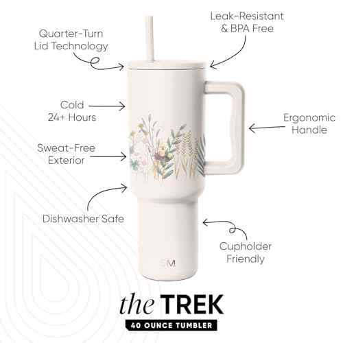 Image of Simple Modern Disney 40 oz Tumbler with Handle & Straw Lid | Insulated Stainless Steel Water Bottle Travel Mug | Gifts for Women Her | Trek Collection | 40oz | Winnie The Pooh in the Wilderness