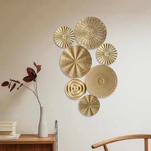 Décoration murale métal or moderne et solide au superbe design géométrique - 5