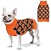 kyeese Dog Sweaters Halloween with Leash Hole Dog Turtleneck Sweater Pullover Knitwear Warm Halloween Pet Sweater Cat Sweater