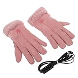 DECOMELODY Guanti Riscaldati Ricaricabili Sottili da Donna per Sport Invernali Lavoro all Aperto Ciclismo Pesca e Sci Tecnologia Avanzata per Calore Continuo Protezione Termica Rosa