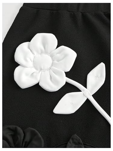 MakeMeChic Women's 3D Floral Skirt High Waist Bodycon Work Office Mini Skirts4