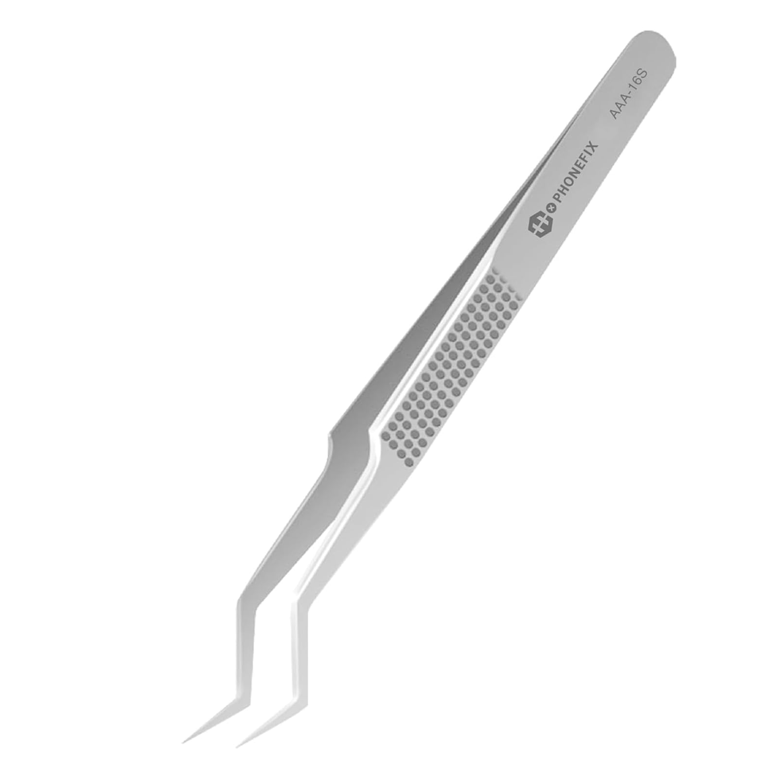 Diyphone Silvery 1Pc Aaa-16S Chip Positioning Tweezers High Precision Flying Line Super Hard Tweezer Mobile Phone Motherboard Repair Hand Tools For Soldering And Ic Chip Micro-Repair (Aaa-16S)