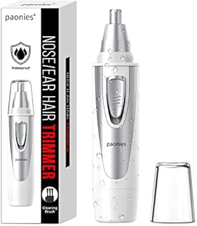 Ear and Nose Hair Trimmer Clipper, 2023 Professional Painless Eyebrow & Facial Hair Trimmer for Men Women, Battery-Operated Trimmer with IPX7 Waterproof, Dual Edge Blades for Easy Cleansing