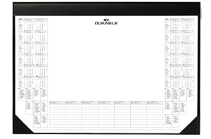 Durable Schreibunterlage mit Kalenderblock, 25 Blatt, 590 x 420 mm, schwarz, 729101