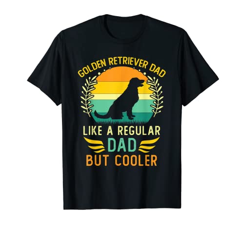 Retro Vintage Golden Retriever Dad Father's Day Camiseta