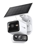 Double objectif 2K pour une surveillance complète – Cette camera exterieur sans fil solaire combine un objectif grand angle 165° et une caméra motorisée pour voir large et zoomer sur les détails importants.