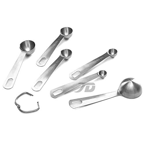 MAXBROTHERS Copo medidor e colher medida de aço inoxidável, colher de tempero, colher de chá de cozi