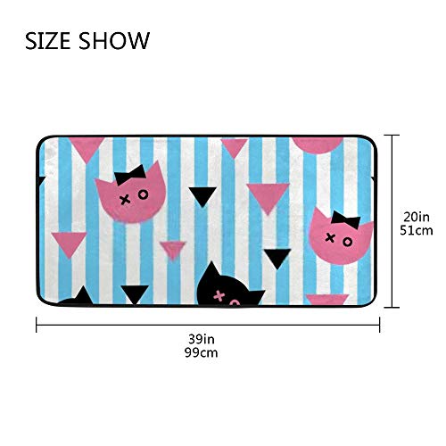 Tapis de cuisine antidérapant lavable imperméable 39x20 inch