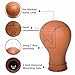 COMMGOAL Mannequin Head for Wigs with Guide Lines, Pre-Marked Wig Head for Wig Making and Styling, Suitable for Almost All Wig Stands, Sturdy for 10 Years, 22 Inch, Brown