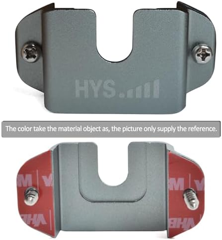 HYS Handheld Radio/Shoulder Speaker Mic with Belt Clip Holder, Handheld Marine Radio/CB Radio with Universal Round Knob Hanger Mount for Anytone Kenwood Midland Motorola Uniden Yaesu (Silver-1pc) - 2