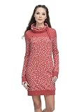 Ragwear Chloe Dress Damen Frauen Langarmkleid,Kleid,Freizeitkleid,Sweatkleid,Sweatshirt-Kleid,Winterkleid,Stehkragen,Rot,S