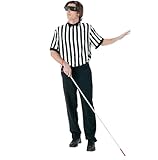 Fun World Men's Blind Referee Kit, Black, One Size