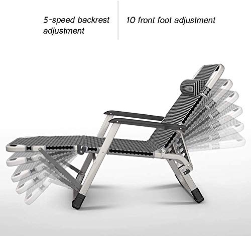 Zero Gravity Lounge Chair, Sun Lounger Folding Reclining Chair, Metal Recliner Folding Lunch Break Chair Balcony Home Leisure Lazy Beach Office Backrest Portable Chair (Color, Blue, Size, Without Cush #TOP6
