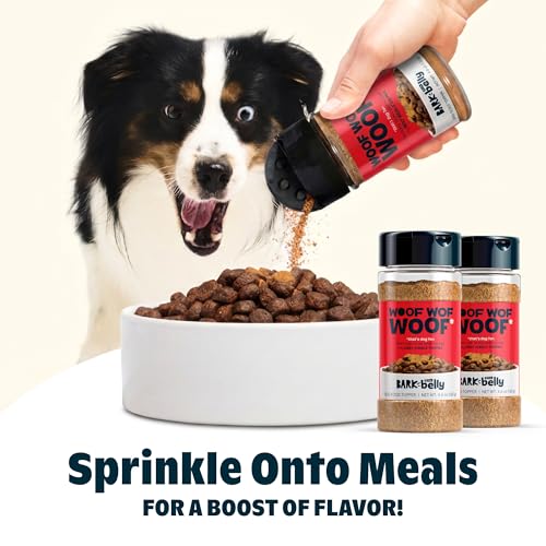 Image of Bark in the Belly Beef Dog Food Topper - Limited Ingredient Blend with Real Beef & Rosemary - Shake & Sprinkle Meal Mixer for Dogs of All Breeds and Life Stages (Pack of 3)