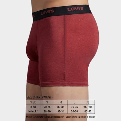 Image of Levi's 001 Classic Boxer Brief for Men | 100% Pure Cotton | Solid | Mid-Rise Men's Underwear | Anti-Roll Waistband | Durable Comfort with Extra Supportive Gusset | Functional Fly | Pack of 2