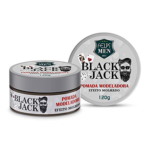 Men Black Jack Pomada Molhado 120G, Felps
