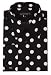 George's Men's 100% Cotton Big Polka Dot Pattern Shirt With French Cuff 17-17 1/2 34-35 Black-White Dot