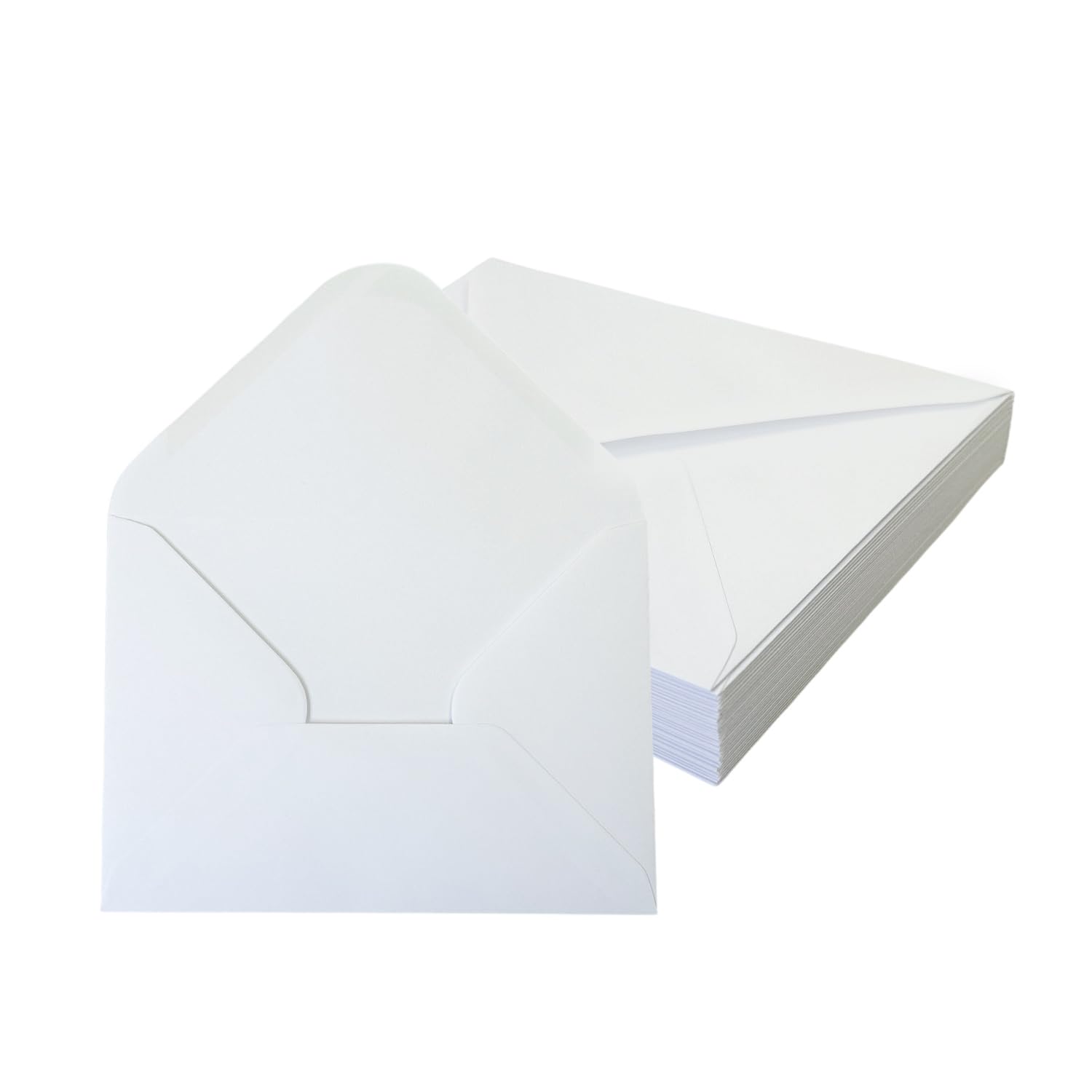 Pack of 50 White 125x175mm Gummed Envelopes – 100gsm Premium Paper for Greeting Cards, Invitations, Thank‑You Notes & Letters