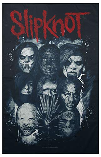 Slipknot Masks Unisex Bandera Multicolor, 100% poli�ster,