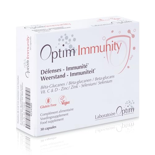 Optim Immunity – Immun-Komplex für natürliche Abwehrkräfte – Immunsystem stärken – beta glucan, selen, zink Vitamin C & D3 – Veganes Nahrungsergänzungsmittel – 30 Kapseln