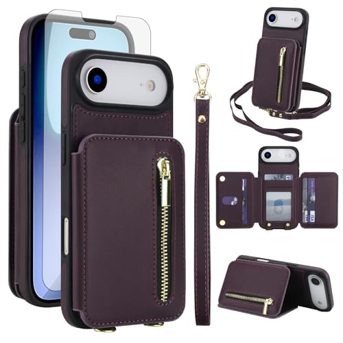 Coque iPhone 17 Air en verre trempé et porte-carte de prestige
