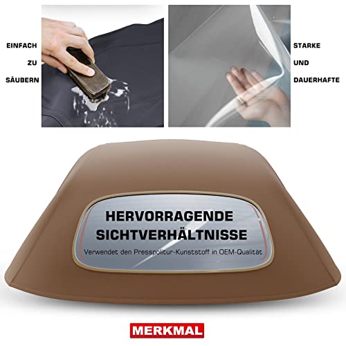 Frankberg Cabrioverdeck Softtop Verdeckbezug Braun Kompatibel mit New Beetle Cabriolet 1Y7 1.8L-2.5L 2002-2010 Replace# VWNB TAN-STF
