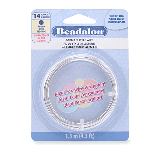 Fil de cuivre rond argenté épais 14 Gauge idéal pour structures de bijoux