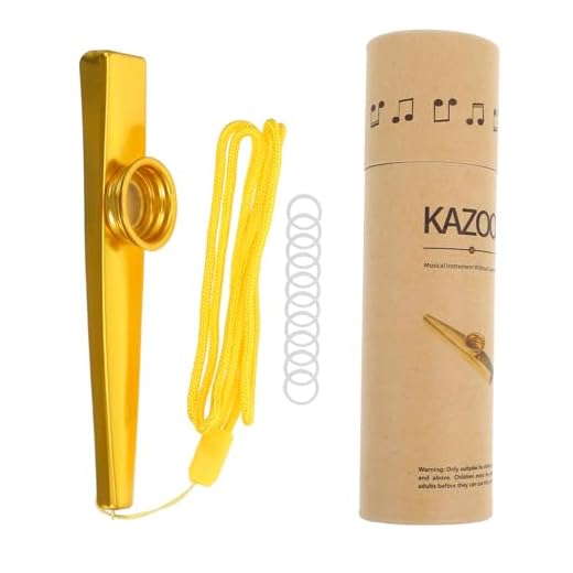 UTHCLO Kazoo Metálico Portátil con Cuerda con Diafragmas y Tubo de Flauta Instrumento Musical para Principiantes y Acompañamiento de Guitarra y Ukelele