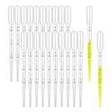 pipeta de transferencia desechable Paquete y color – 100 pipetas de plástico blanco translúcido, puede contener 3 ml líquido, cómodo y fácil de usar.