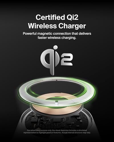 Belkin BoostCharge Pro Magnetic Wireless Car Charger with Qi2 15W, MagSafe-compatible magnetic car vent phone mount for iPhone 17, Air, 16 Series, Pixelsnap, 1.5m USB-C to USB-C cable included - Grey