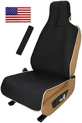VSHIELD Waterproof Neoprene Car Seat Cover, Sweatproof Non-Slip Seat Protector, Universal Fit for Front Bucket or Rear Bench Seat of Cars, SUVs, Vans, Trucks, Compatible with Airbags and Armrests