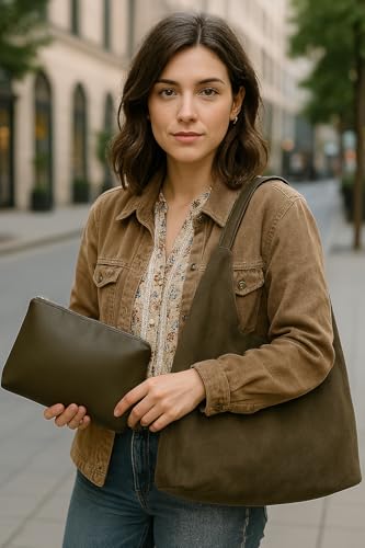 Gipvv Boho Slouchy Suede Tote