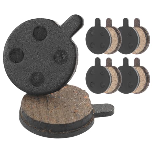 Operitacx 5 Pairs Bicycle Disc Brake Pads, Wear Resistant Resin Semi Metal